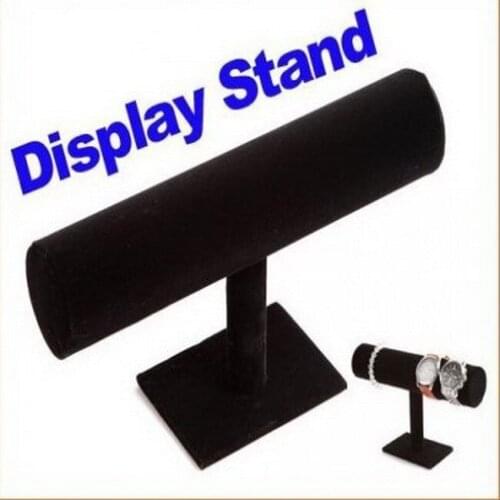 NEW T-BAR BRACELET WATCH HOLDER STAND JEWELRY DISPLAY Black