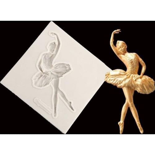 New Elegant Ballet Dancer Cake Decorating Tools Chocolate Fondant Baking Tools