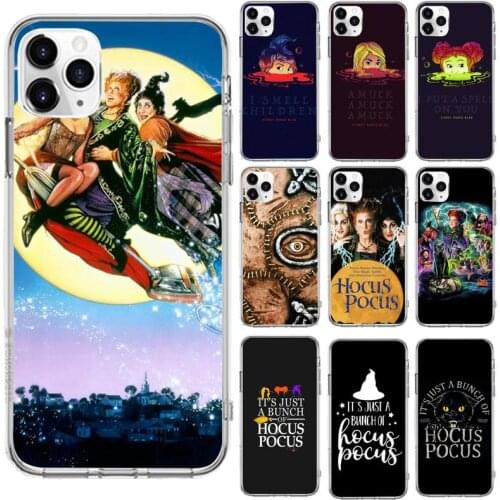 Hocus Pocus Phone Case Transparent for iPhone 6 7 8 11 12 s mini pro X XS XR MAX Plus se cover funda shell