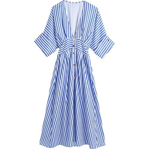 SHEMUJERSKY Summer Dresses With Buttons