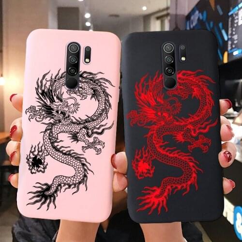 Dragon Painted Case For Xiaomi Redmi 9 Case Silicon Funda Cover Xiaomi Redmi 9A 9C NFC 9T 8 8A 7 7A 6 Pro 6A 5 Plus 5A 4X 10x Go