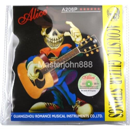Alice A206P-SL Acoustic Guitar Strings Stainless Steel Phosphor Bronze Color Strings Wholesales Free Shippng
