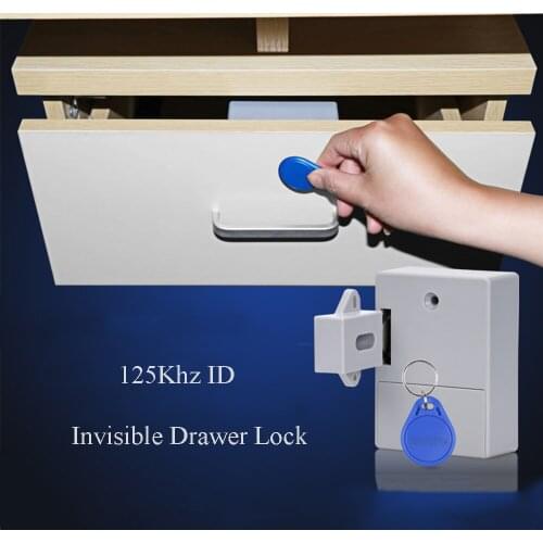 125Khz ID Card Tag Drawer Lock Safe Mini Invisible Locker Smart Household Intelligent Electric Lock For Cabinet Closet Wardrobe