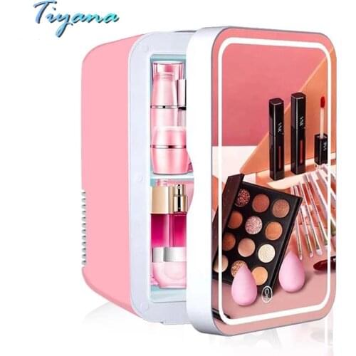 Mirror Beauty Refrigerator Mini Car Home Dual-Use Refrigerated Beverage Cosmetics Semiconductor Hot Cold Small Refrigerator 5