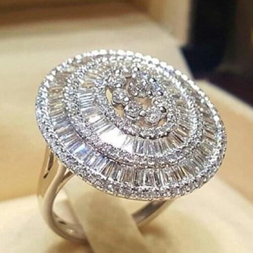 2019 New High Quality Super Shiny CZ Ring Micro Pave Crystal Rings For Women Luxury Wedding Rings Engagement Brand Jewelry Gifts