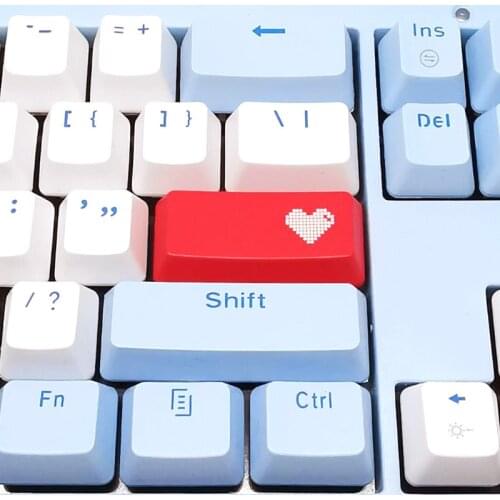1pc Red love pixel key cap OEM Keyboard Enter Keycap for Mechanical Keyboard Replace Accessories