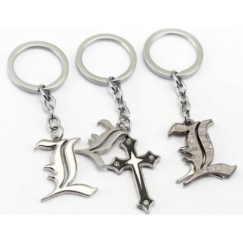 1 Pcs Hot Anime Death Note Keychain Pendant Black Book Key Ring Chaveiro Jewelry Figure Toys for Halloween Gifts