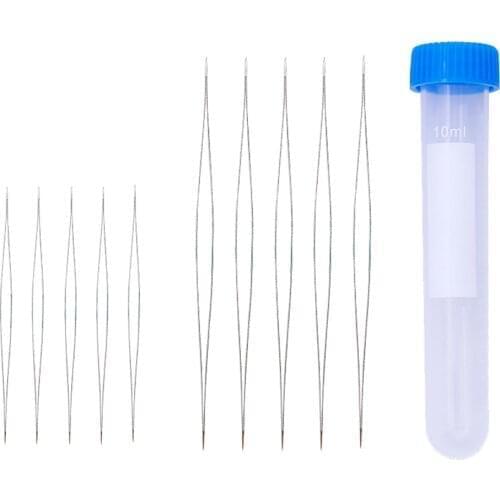 10 Pieces Steel 2 Sizes Large Big Eye Collapsible Embroidery Beading Needle Thread Sewing Needles Assorted Size Jewelry Making