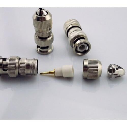 100PCS/Lot CCTV Accessories wholesale SMTSEC BNC Connector Male Coaxial Cabling For CCTV Camera System BNC-114