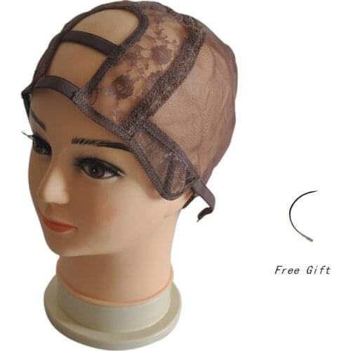 2*4 U Part Wig Cap For Making Wigs with Adjustable Strap Weaving Cap Glueless Wig Caps Good Quality Size S/ML
