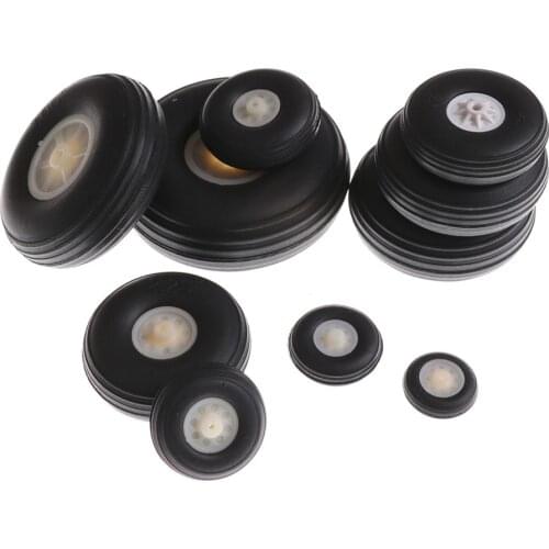 2Pcs/lot Tail Wheel Rubber PU Plastic Hub 1" - 3.5" Inch For RC Airplane Replacement Parts Wholesale Toy Parts Plane Accessory