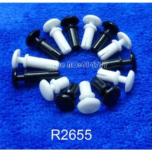 200pcs/lot R2655 R type nylon rivets White/Black Plastic Nylon Rivets