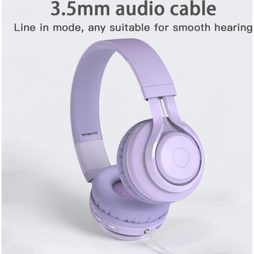 2021 New Wireless Bluetooth 5.0 Headset Colorful LED Luminous Headphone Portable Folding Earphone For iOS Android Universal