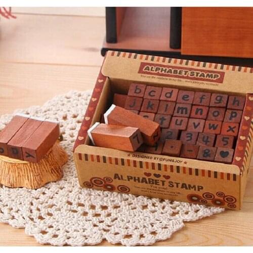 Alphabet wooden stamp for DIY Scrapbooking/Card Making/Kids Christmas Fun Decoration Supplies