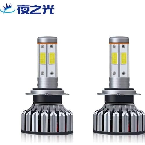 V18COB Beads Emit Three Color Temperatures on All Sides Automotive LED Headlights H4H7H11
