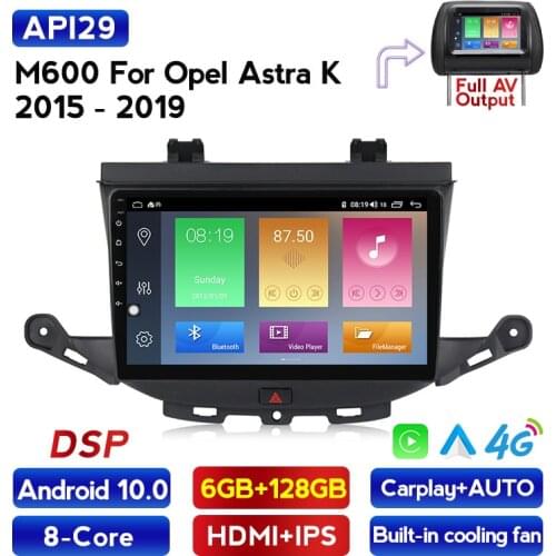 IPS Android 10.0 6+128GB Car Radio Player GPS Navigation Car Stereo Multimedia Headunit For Opel ASTRA K 2016 2017 Carplay AUTO