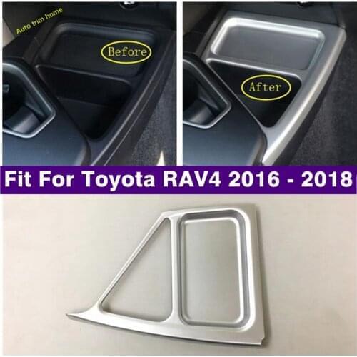 Lapetus Central Control Container Storage Grid Frame Cover Trim 1 Pcs For Toyota RAV4 RAV 4 2016 2017 2018 ABS Auto Accessories