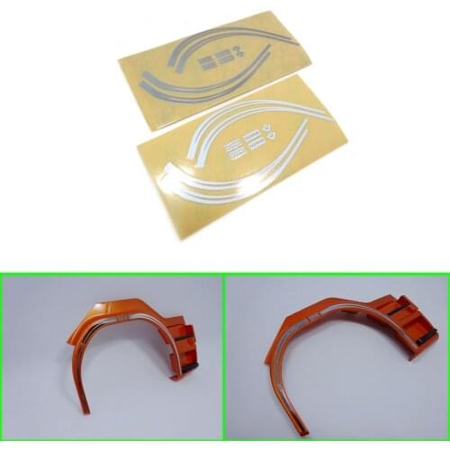 Wheel Eyebrow Decoration Line Metal Sticker for 1/14 Tamiya RC Truck Trailer Tipper Scania 470 620 Car Diy Parts