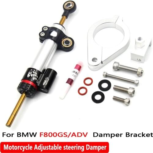 F800GS Motorcycle CNC Damper Steering StabilizerLinear Reversed Safety Control+Bracket For BMW F800GS/ADV F800 GS F 800 GS ADV