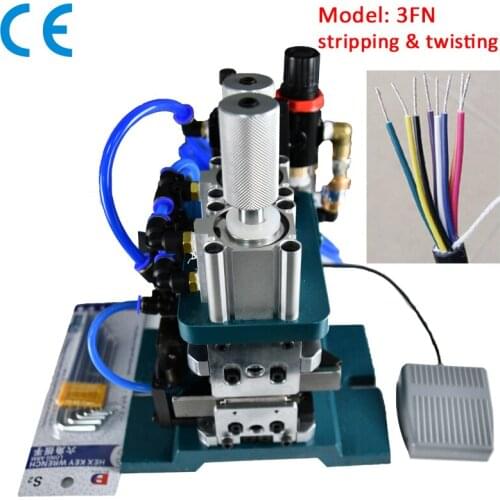 HS-3FN Pneumatic Wire Stripper Twisting Wire Stripping Machine Wire Twist Cable Peeling Machine