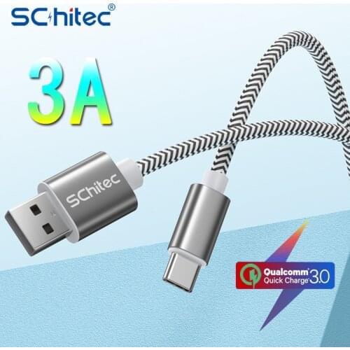 Schitec 3A USB Type C Cable Micro USB Fast Charging Mobile Phone Android Charger Type-C Cord For Huawei Mate 40 Xiaomi Samsung