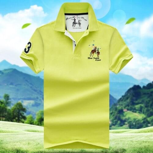 Brand New Summer Polo Shirt Men Embroidery Casual Streetwear Short Sleeve Polo Men Plus Size M-4XL 95%Cotton Top Tee Polo Homme