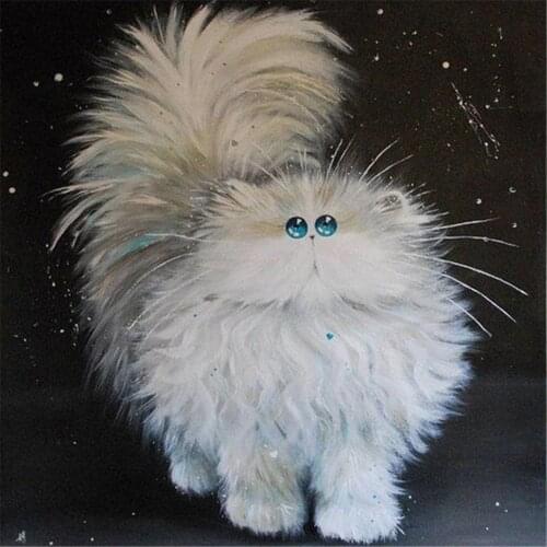 Cartoon Cat DIY 11CT Cross Stitch Embroidery Kits Craft Needlework Set Printed Canvas Cotton Thread Home Decoration Hot Room