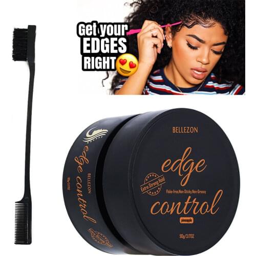 Edge Control Sideburn Hair Wax Set Shaping Lasting No White Scraps Chopped Hair Finishing Artifact with Brush