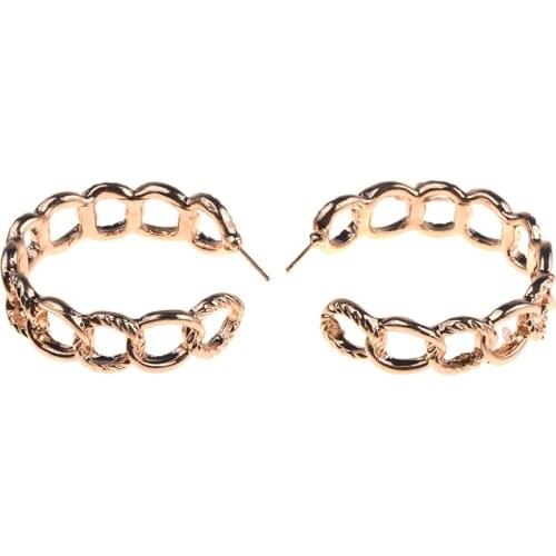 New arrival Women Brand metal statement earrings for women za big metal hoop earring