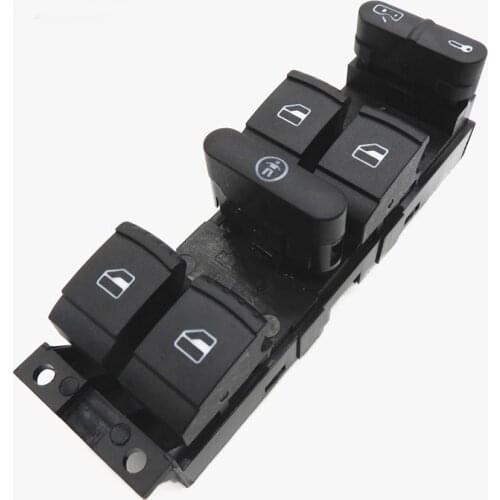 Car Window Control Switch Power Button Master Driver Side For VW Jetta Golf GTI Passat Bora Audi A3 A6 RS6 Seat Toledo Saloon