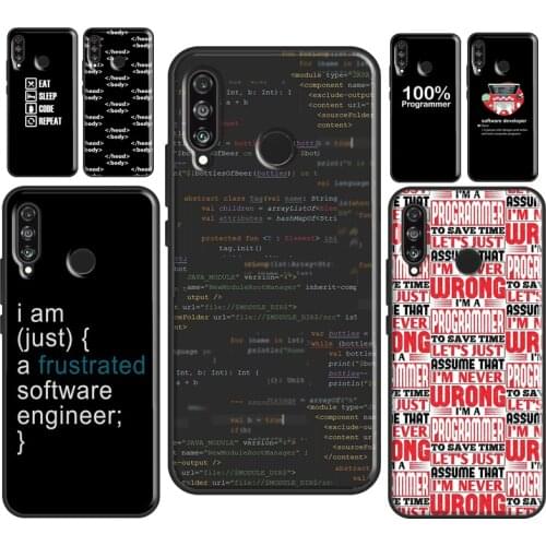Programmer Code Software Soft Case For Huawei P Smart 2019 2021 Z P40 P20 P30 Pro Mate 10 20 Lite TPU Cover Shell