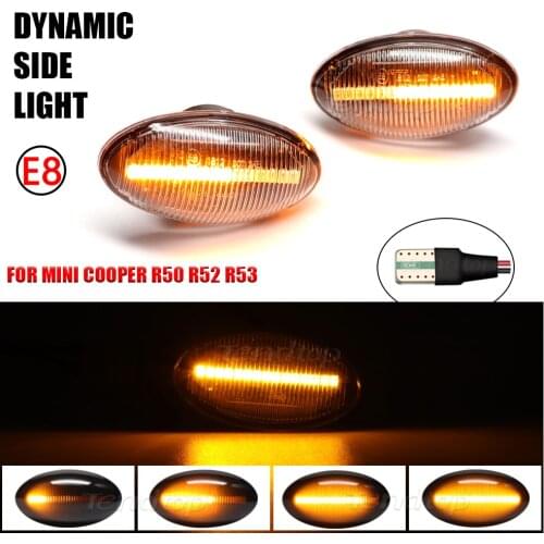 Scroll Dynamic Blinker Sequential Falshing Light Turn Signal Side Marker Lamp For BMW MINI Cooper R50 R52 R53 2002-2008