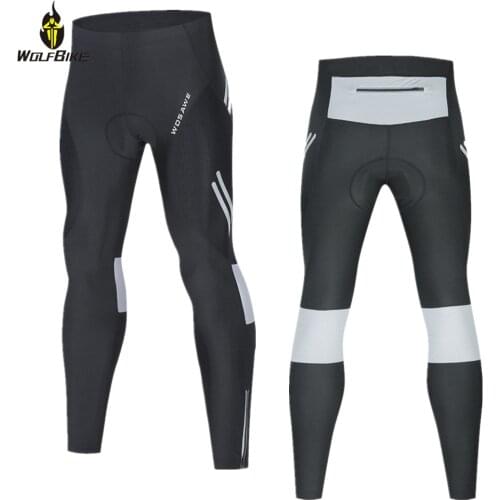 WOLFBIKE Tight Mens Cycling Pants Windproof Breathable Quick Dry Mountain Bike Trousers Reflective Bicycle Downhill MTB Pants