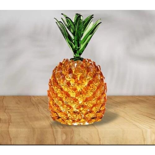 Modern Crystal Art Pineapple Ornament Craft Sculpture Figurine Decoration