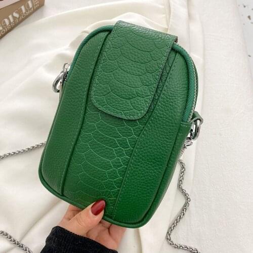 Genuine Leather Bucket Shoulder Bag Mobile Phone Bags New Handbag Mini Retro Crossboby Bag Women Shoulder Bag and Coin Purse