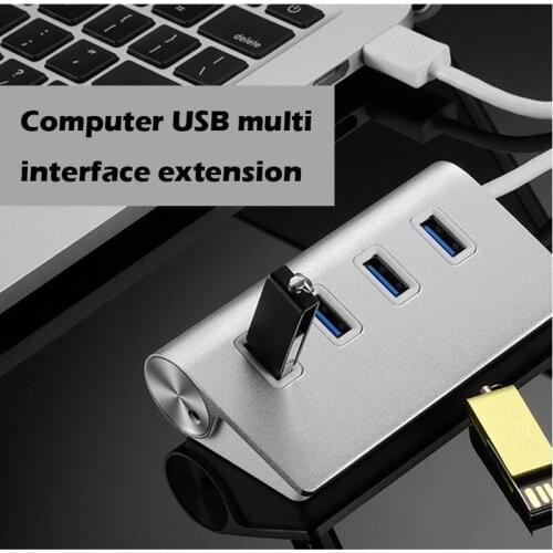 USB 3.0 Hub USB Port Hub Portable And Practical Notebook Computer High-Speed Aluminum Hub Computer Accessories