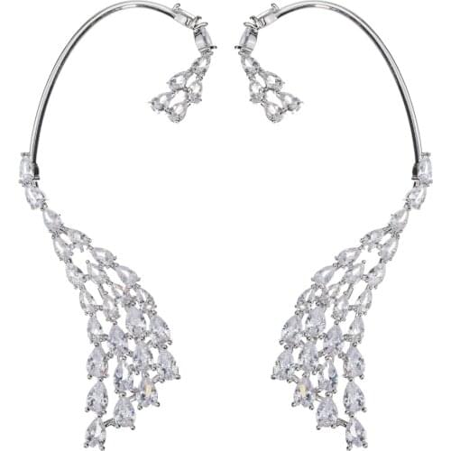 Euro-American fashionable temperament exaggerated Zircon Earrings and ear clips, jewelry gifts for women/girls ER-347