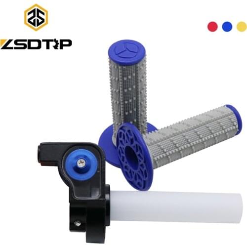 ZSDTRP Motocross Throttle Grip Quick Twist Gas Throttle Settle With Handle Grips Fit For Yamaha Triumph Dirt Pit Bike ATV UTV