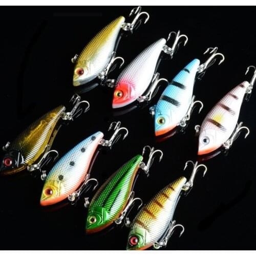 1PCS/lot 5cm 6g Hard Fishing Lure VIB Rattlin Hook Fishing Sinking Vibra Rattlin Hooktion Lures Crank Baits