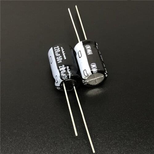 10pcs/100pcs 220uF 50V Japan NICHICON HW Series 10x16mm High Ripple Low Impedance 50V220uF Aluminum Electrolytic Capacitor