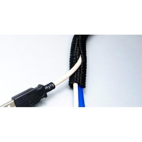 13mm black since the volume type textile sleeving open type woven tube longitudinal guaranteeing tube 1pcs