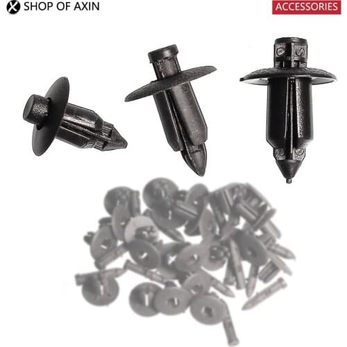20pcs 6mm 7mm 8mm ATV Motorcycle Accessories Nylon Fairing Trim Panel Fasteners Clip Rivets For Honda Yamaha Suzuki Kawasaki