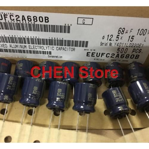 20PCS matsushita capacitor FC 100V68UF 12.5X15MM ultra low internal resistance Electrolytic Capacitor ce fc 68uf 100v Gold word