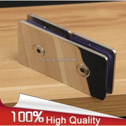 Brand New 2PCS/lot 304 Stainless Steel 180 Degree Bathroom Folder Hinges Glass to Glass Shower Glass Hinge Hardware