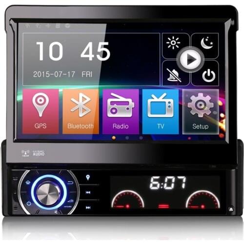 Winmark 7 Inch 1 Din Car Navi DVD GPS Player Stereo With Retractable Monitor Anti-theft BT Radio Mirror-Link Universal DK7090