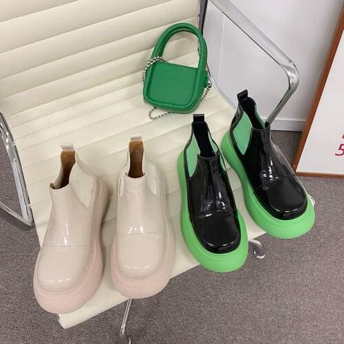 Chelsea Boots Chunky Boots Women Winter Shoes Riding Boots Ankle Boots Autumn Fashion Platform Booties Tooling Style Girls Boots