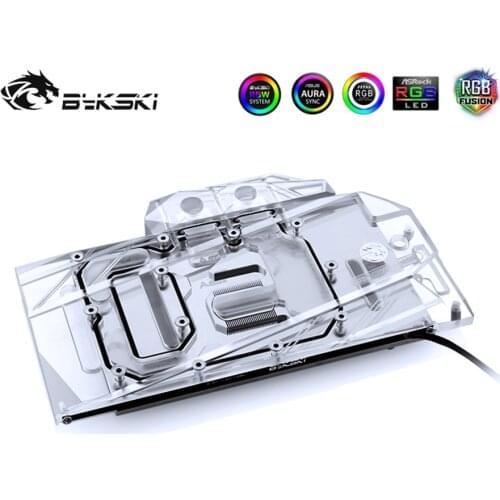 Bykski GPU Water Block Full Coverage Copper Block For ASUS RTX 2060 O6G SI VGA Watercooler Heatsink MOD 12V A-RGB N-AS2060SI-X