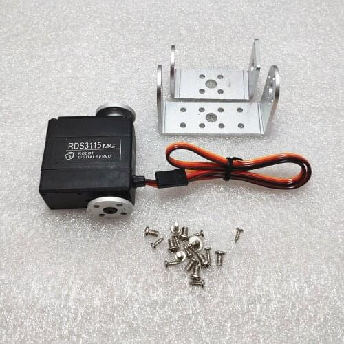 RDS3115 Metal Gear 17KG Digital Servo 180°/270° with Metal brackets for RC DIY Robot joints parts