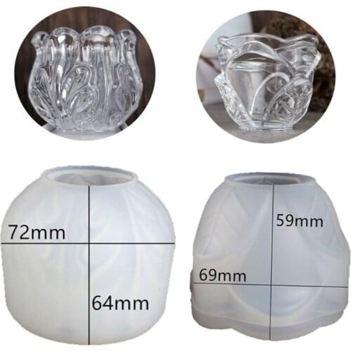 DIY Glazed Cup Resin Casting Mold Glazed Rose Flower Glass Tumbler Silicone Mold