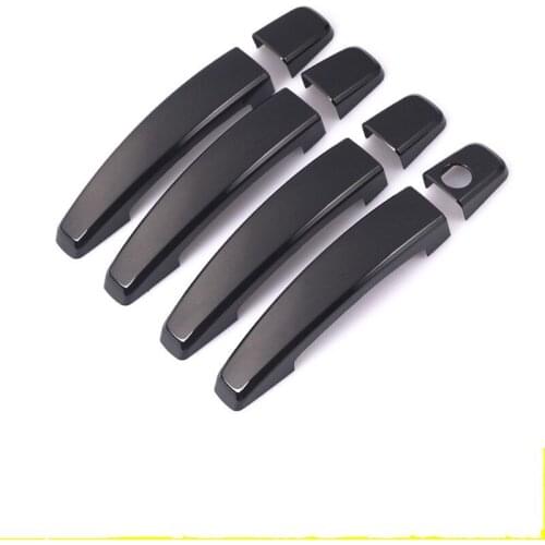 For 2007-2011 Chevrolet Aveo LS LI Sedan T250 Chrome Black Car Door Handle Cover Trim Stickers Styling Accessories